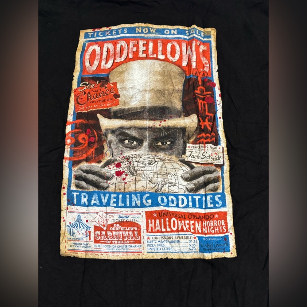 Oddfellow's Traveling Oddities 2023 Halloween Horror Nights - XL T-shirt